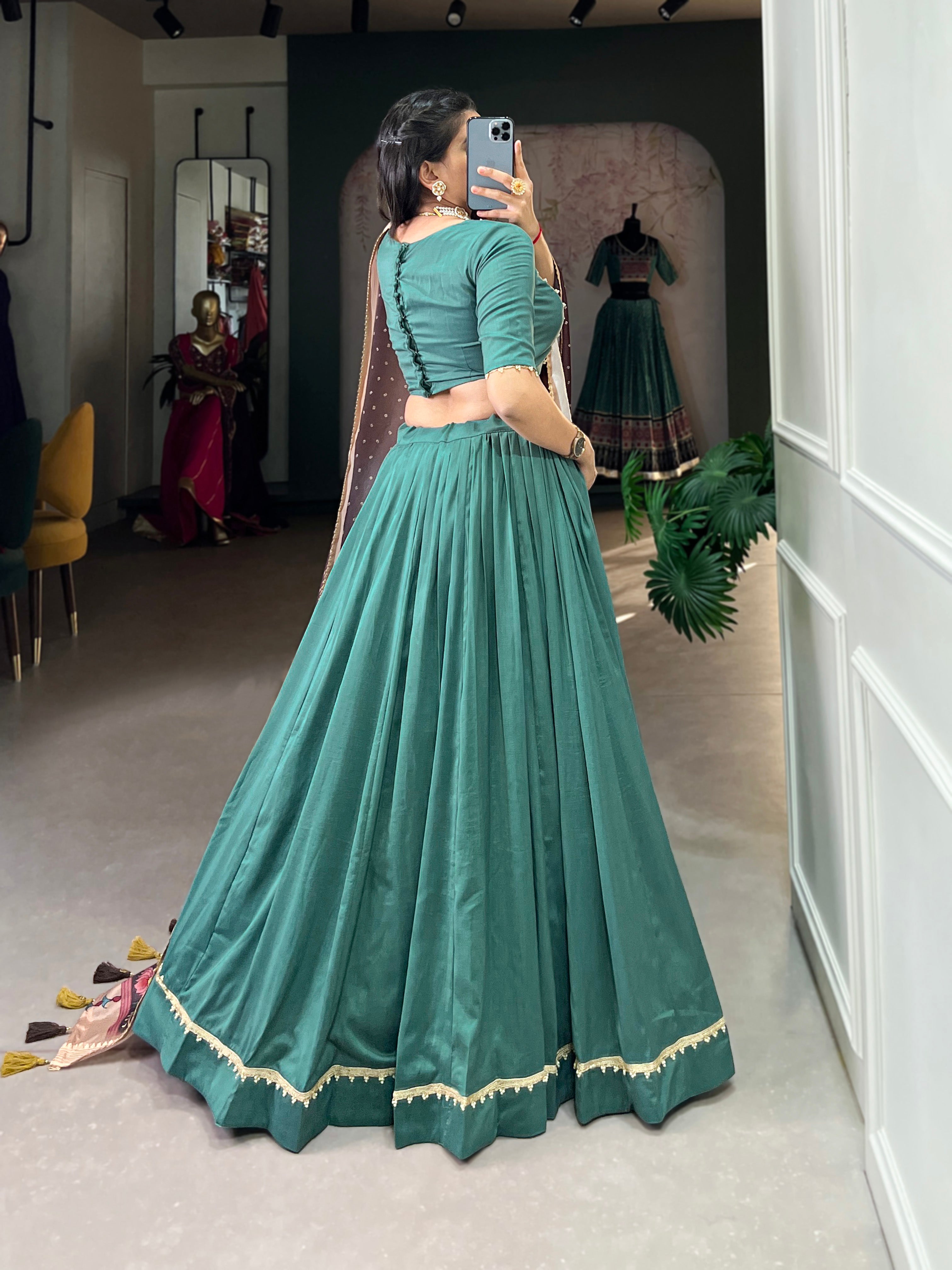 Women's Chinon Silk Lehenga Choli