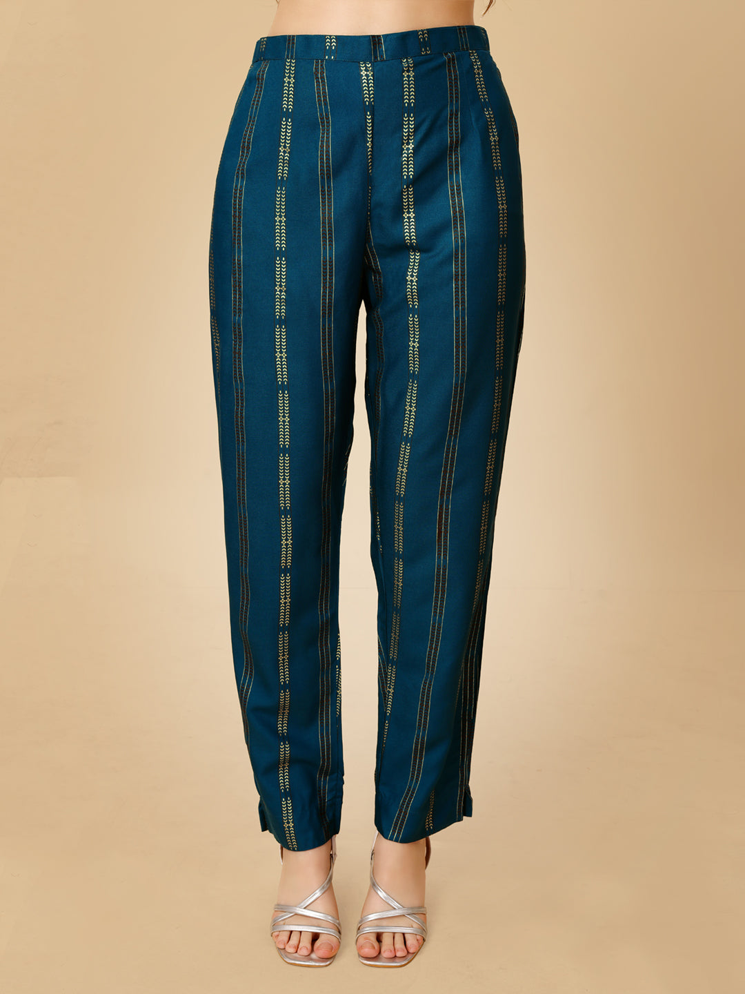 NavyBlue Heavy Rayon Kurta Set With Embroidery Work