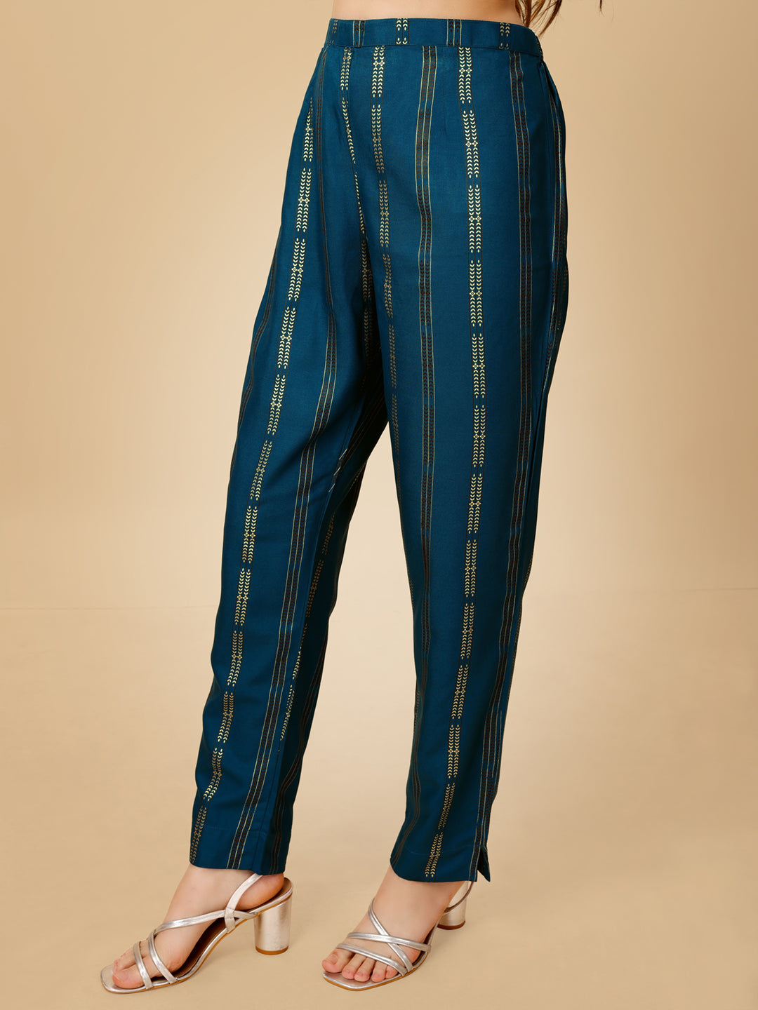 NavyBlue Heavy Rayon Kurta Set With Embroidery Work
