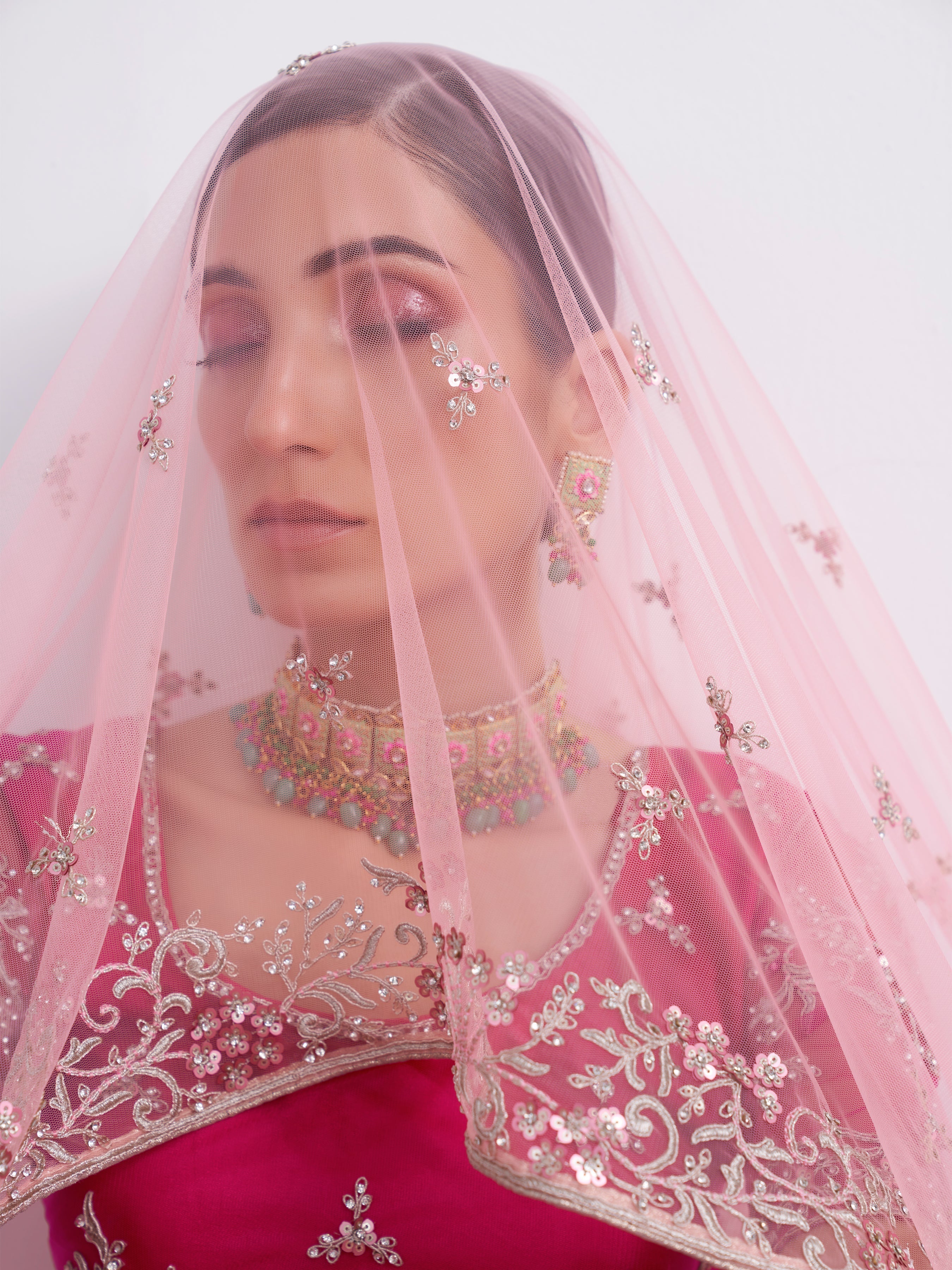 Pink Ombre Embroiderd Lehenga