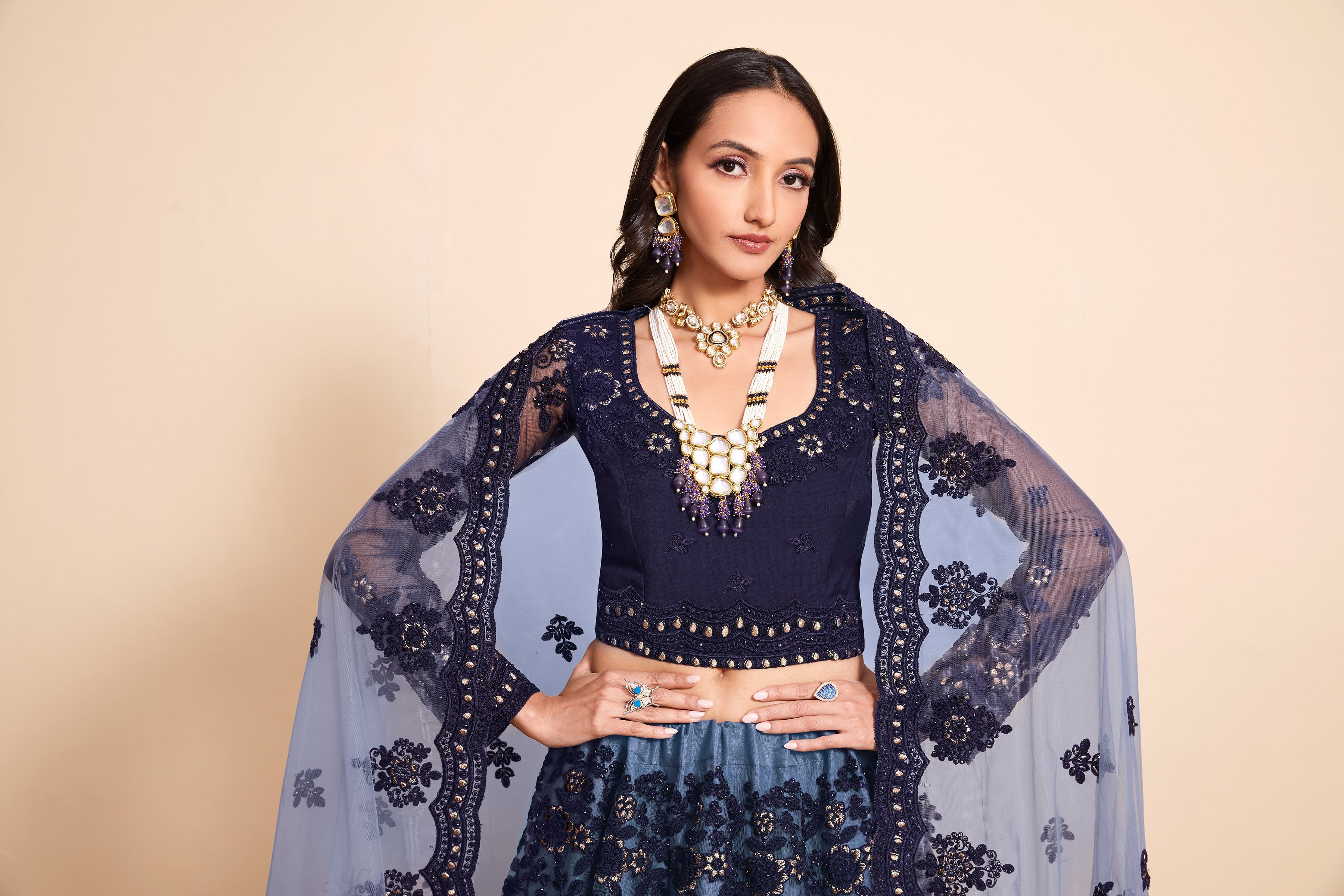 Blue Ombre Lehenga