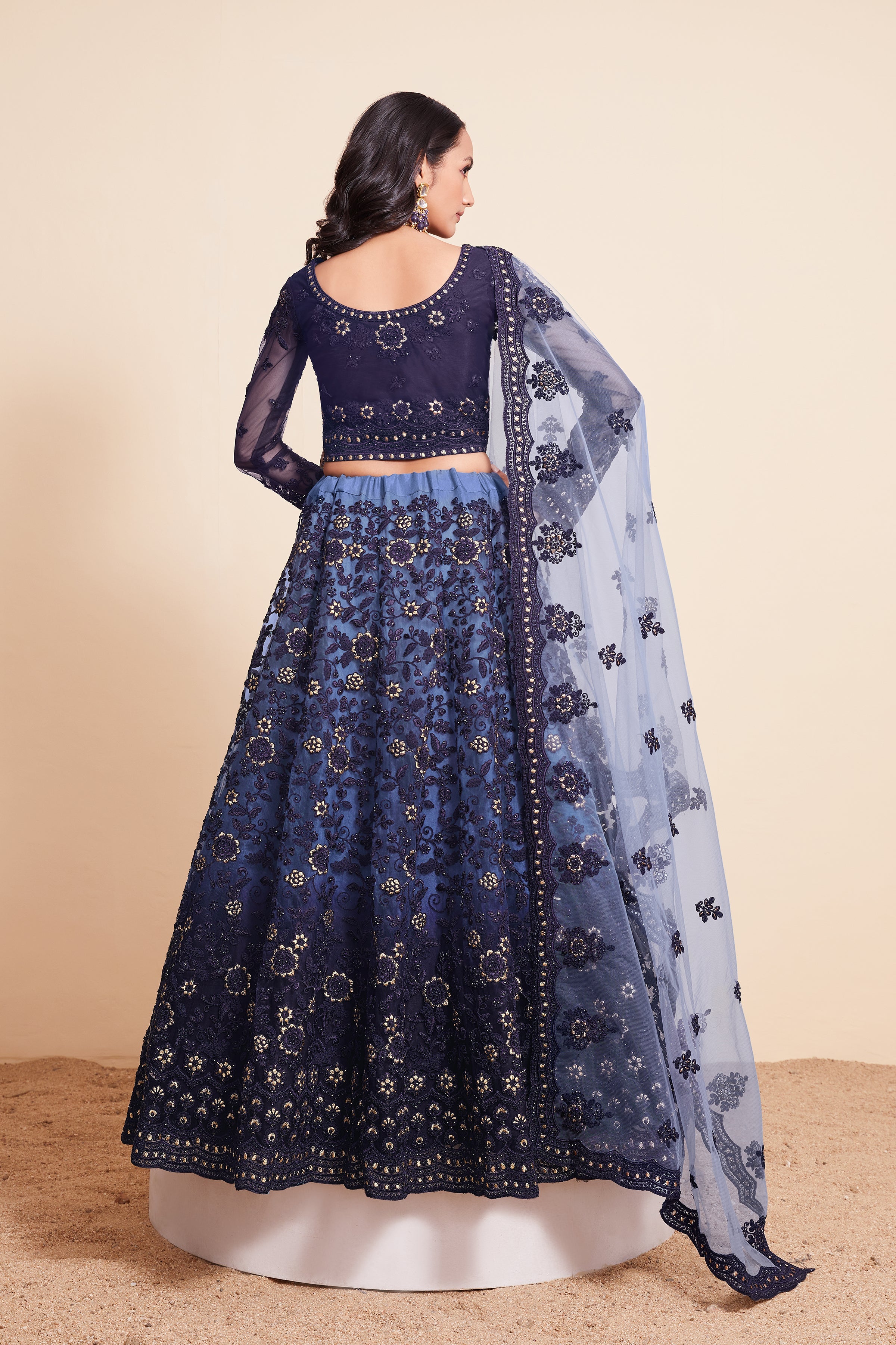 Blue Ombre Lehenga