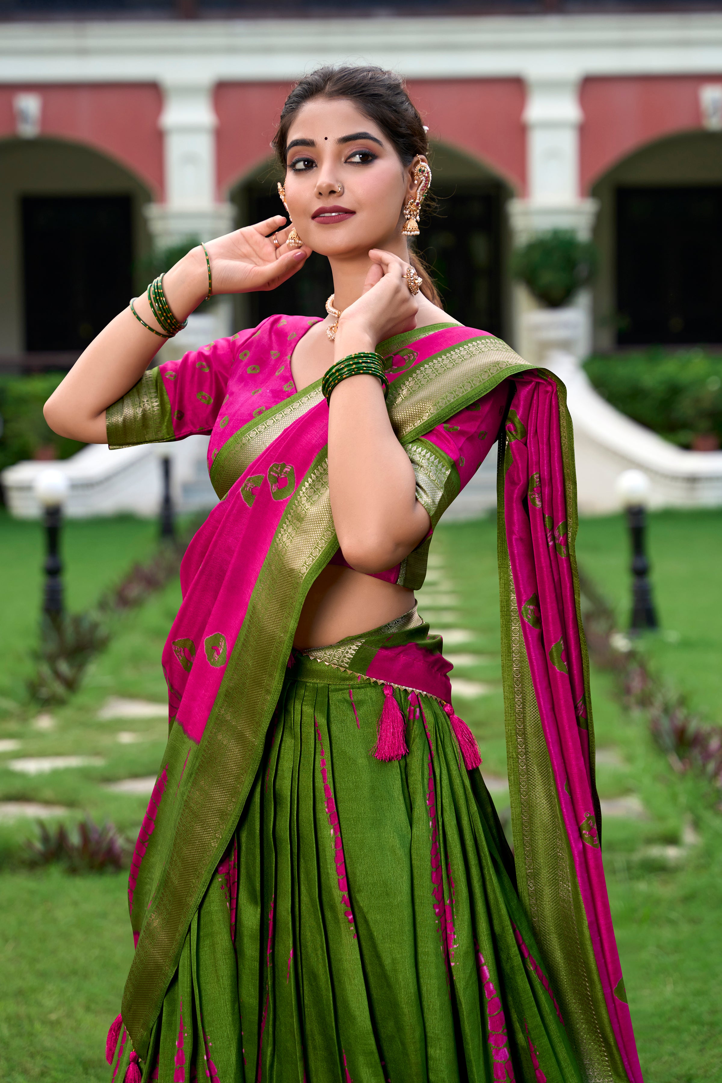 Women's Dola Silk Lehenga Choli With Dupatta