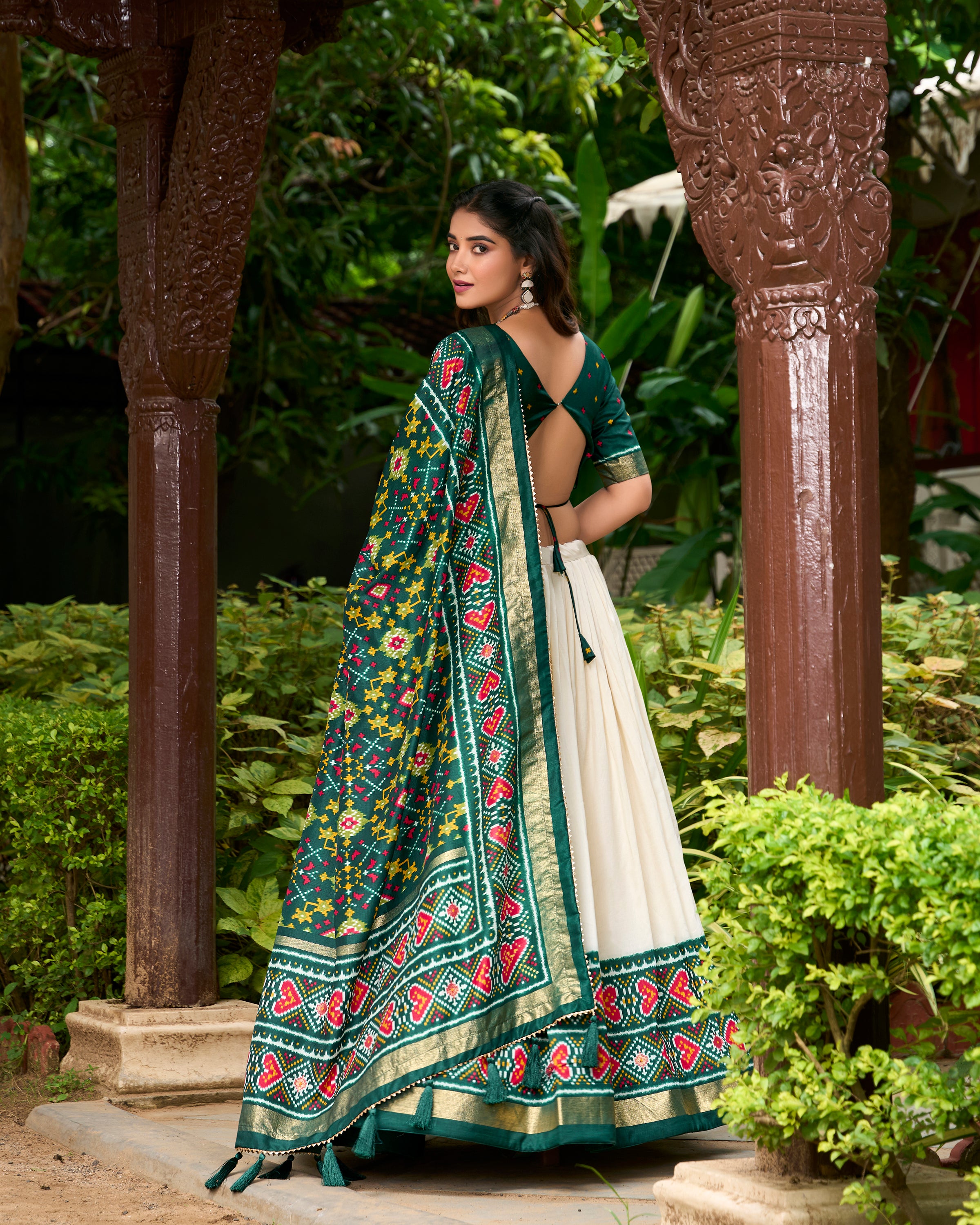 Women'S Tussar Silk Lehenga Choli Set