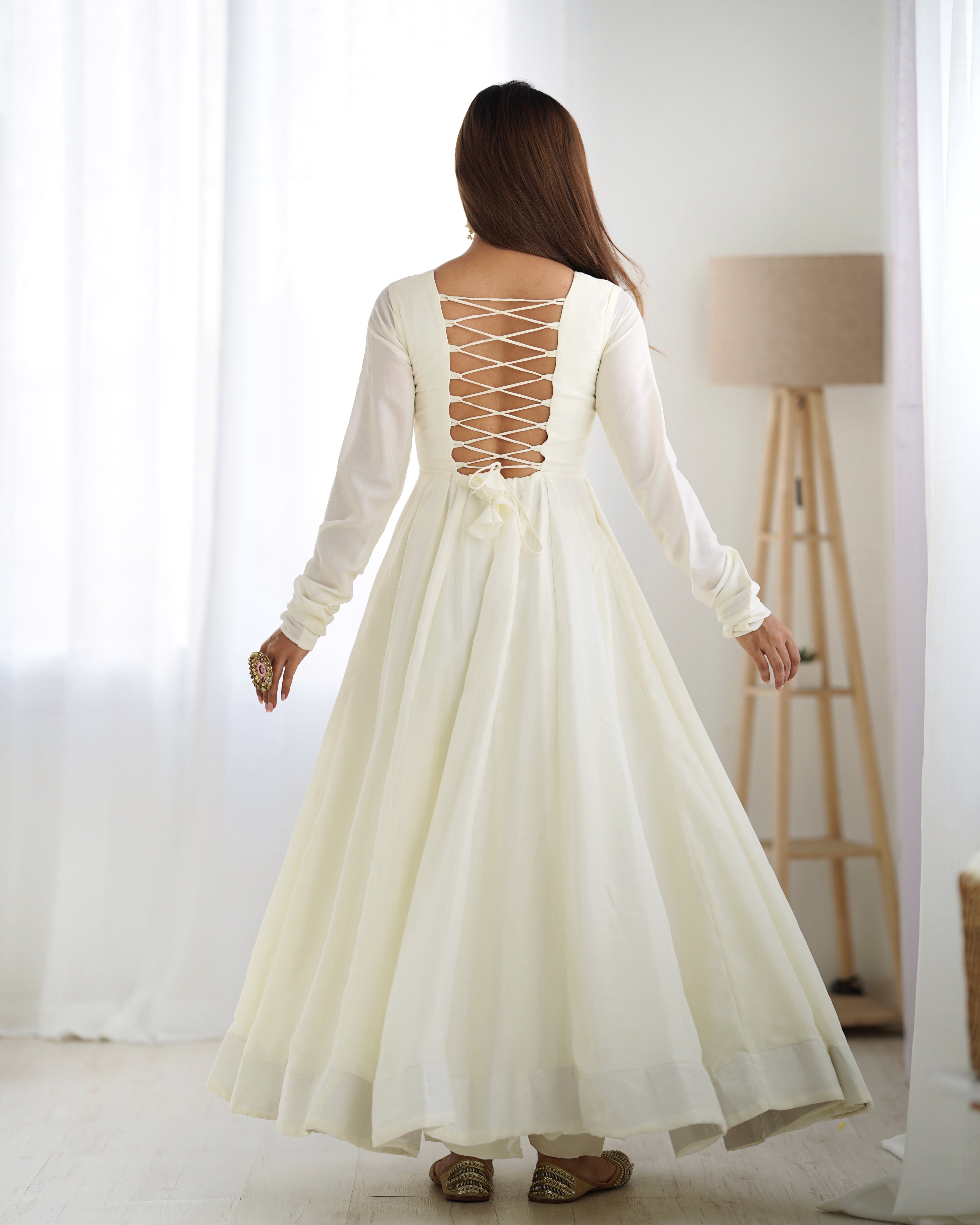 Off White Solid Kurta