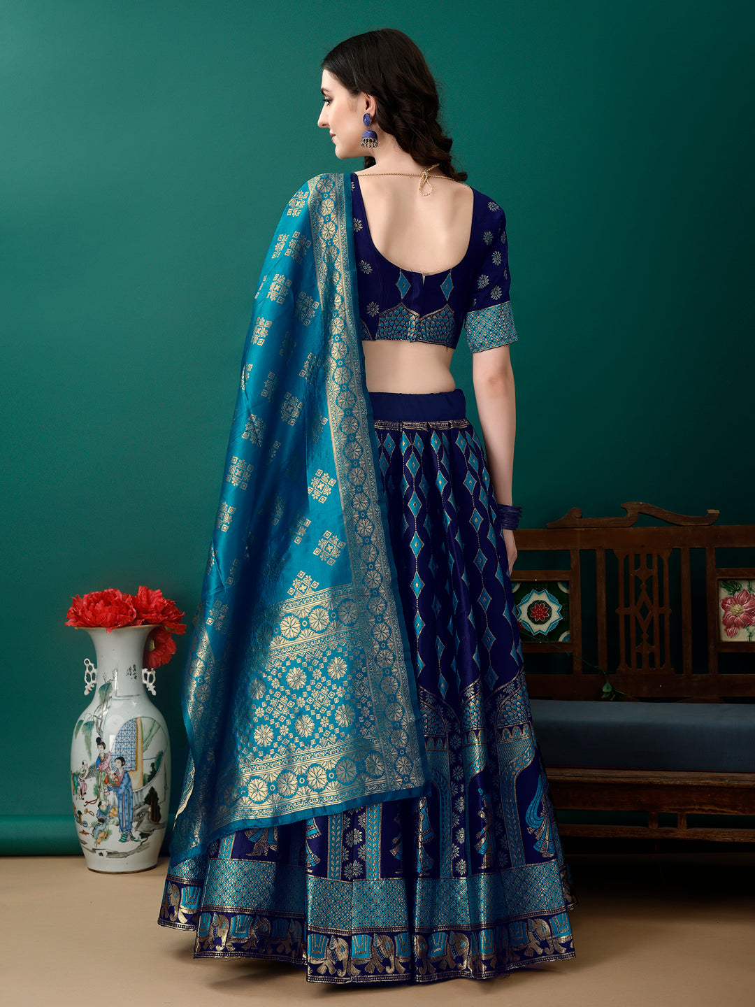Two Tone Lehenga with Banarsi Dupatta