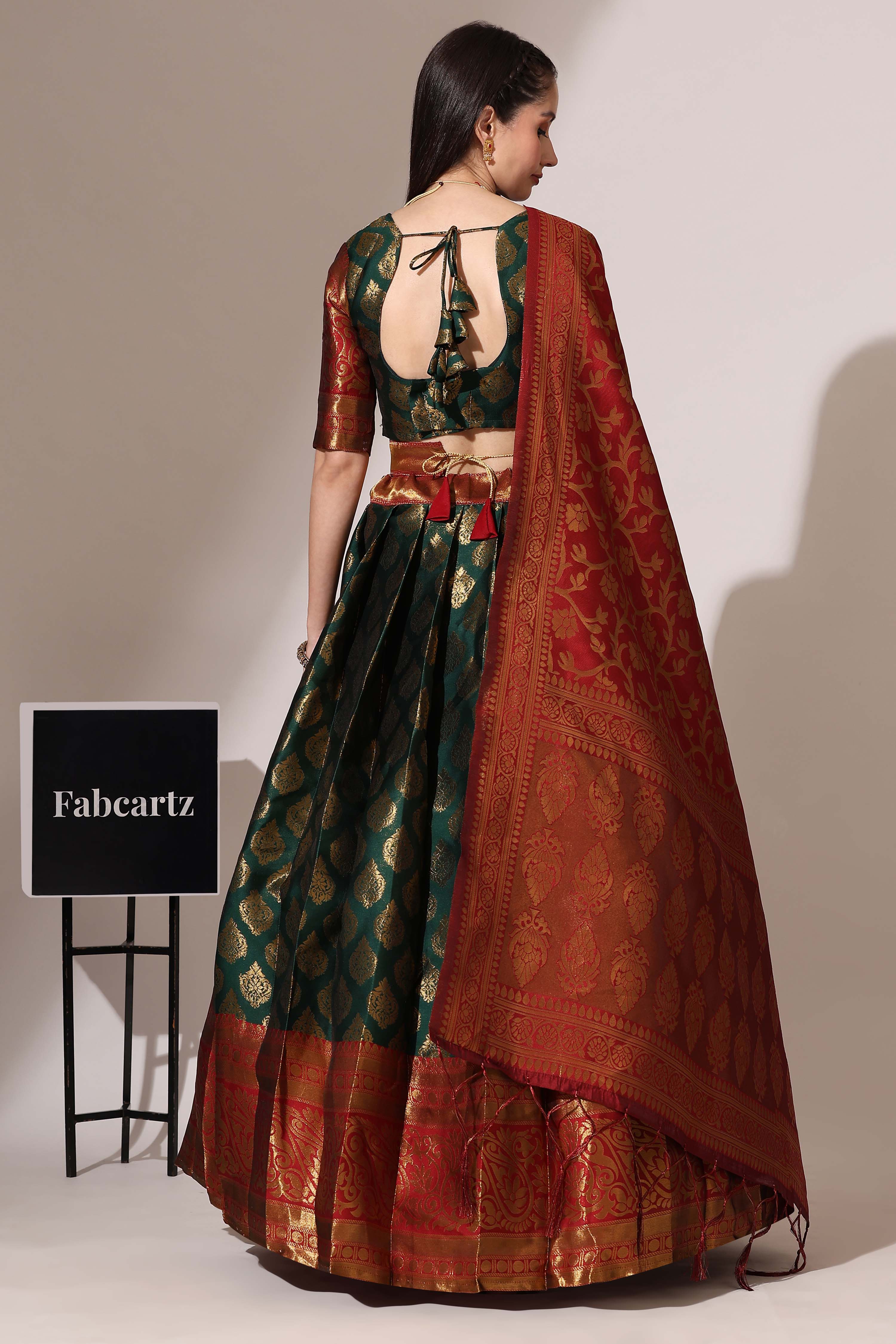 Banarsi Lehenga with Contrast Border