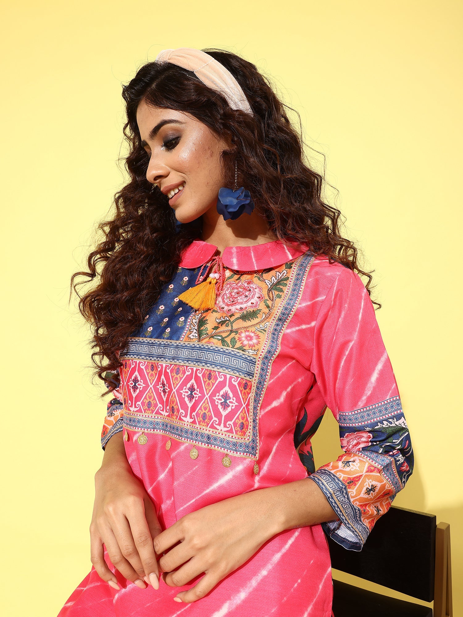 Women Printed Tunic With Trousers Co-Ords