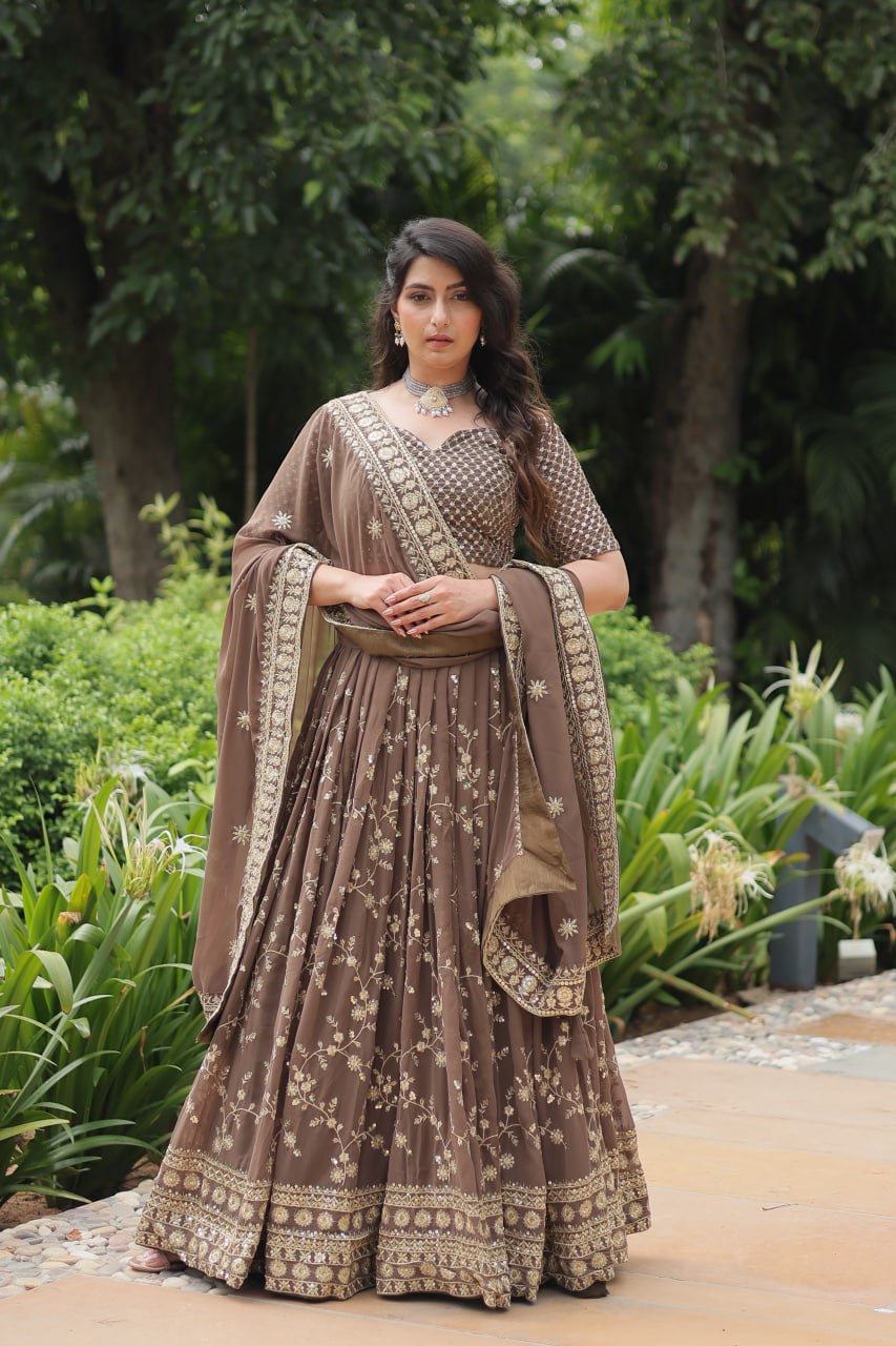 Lightweight Embroidered Lehenga for Festivities