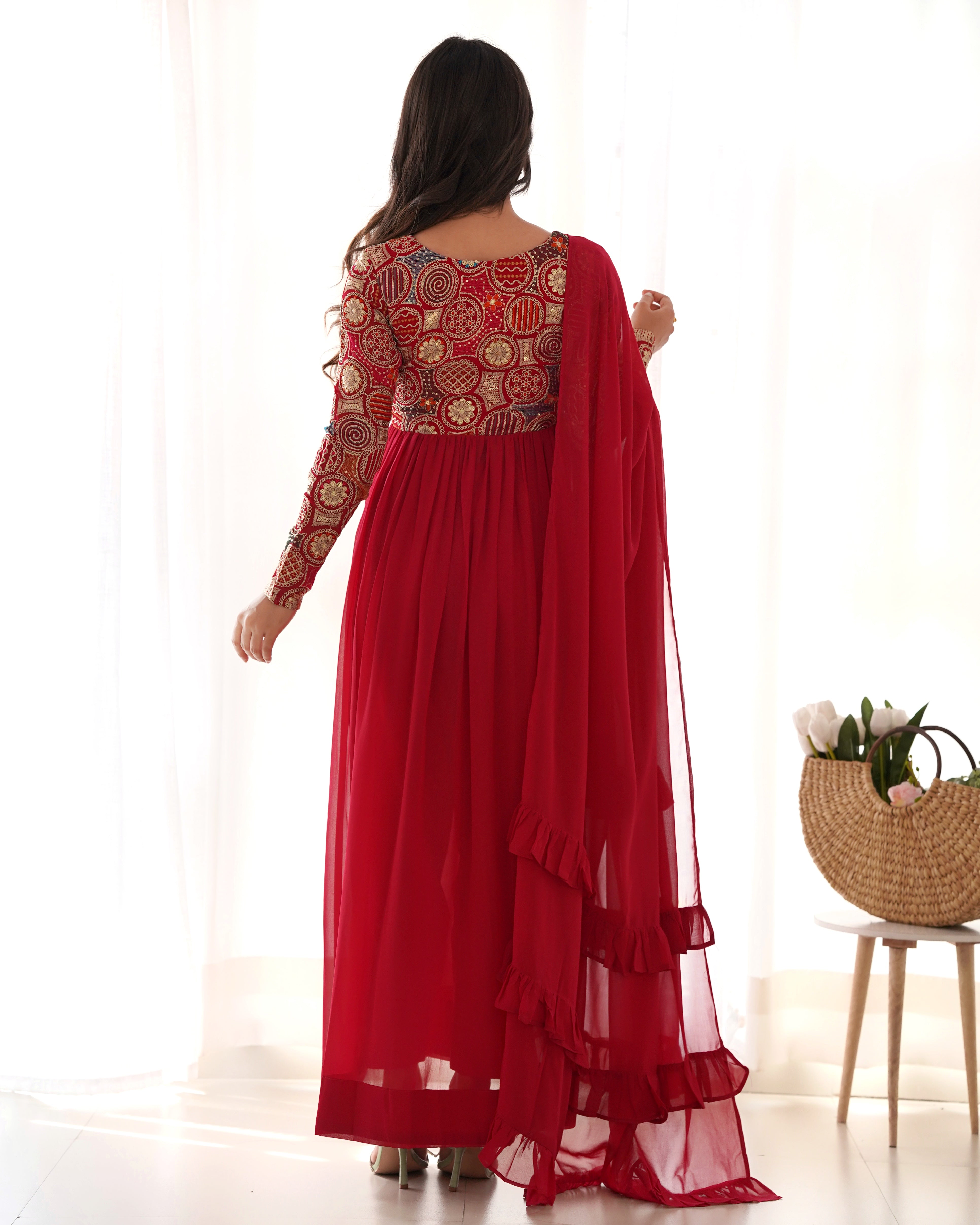 Ranipink Pure Fox Georgette Kurta Set With Plain