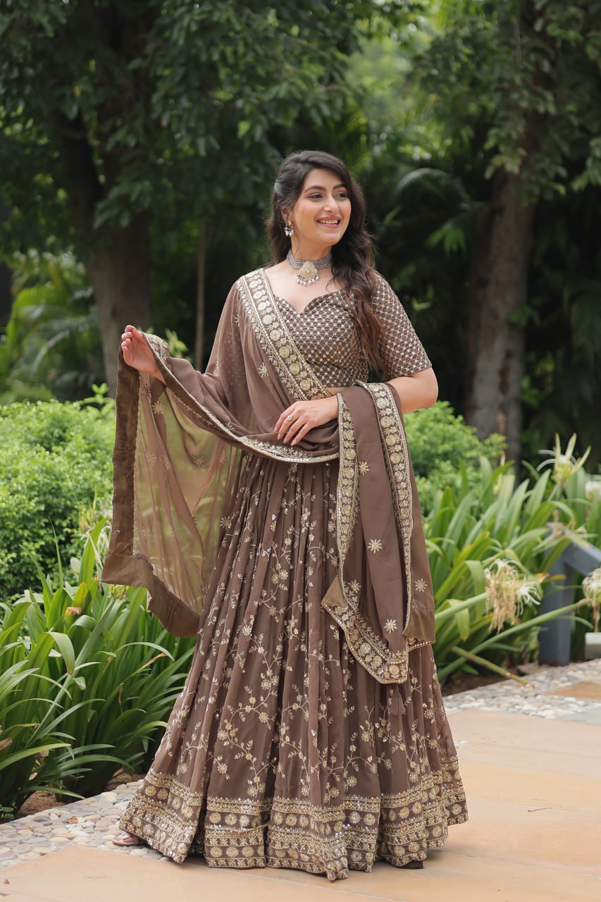 Lightweight Embroidered Lehenga for Festivities