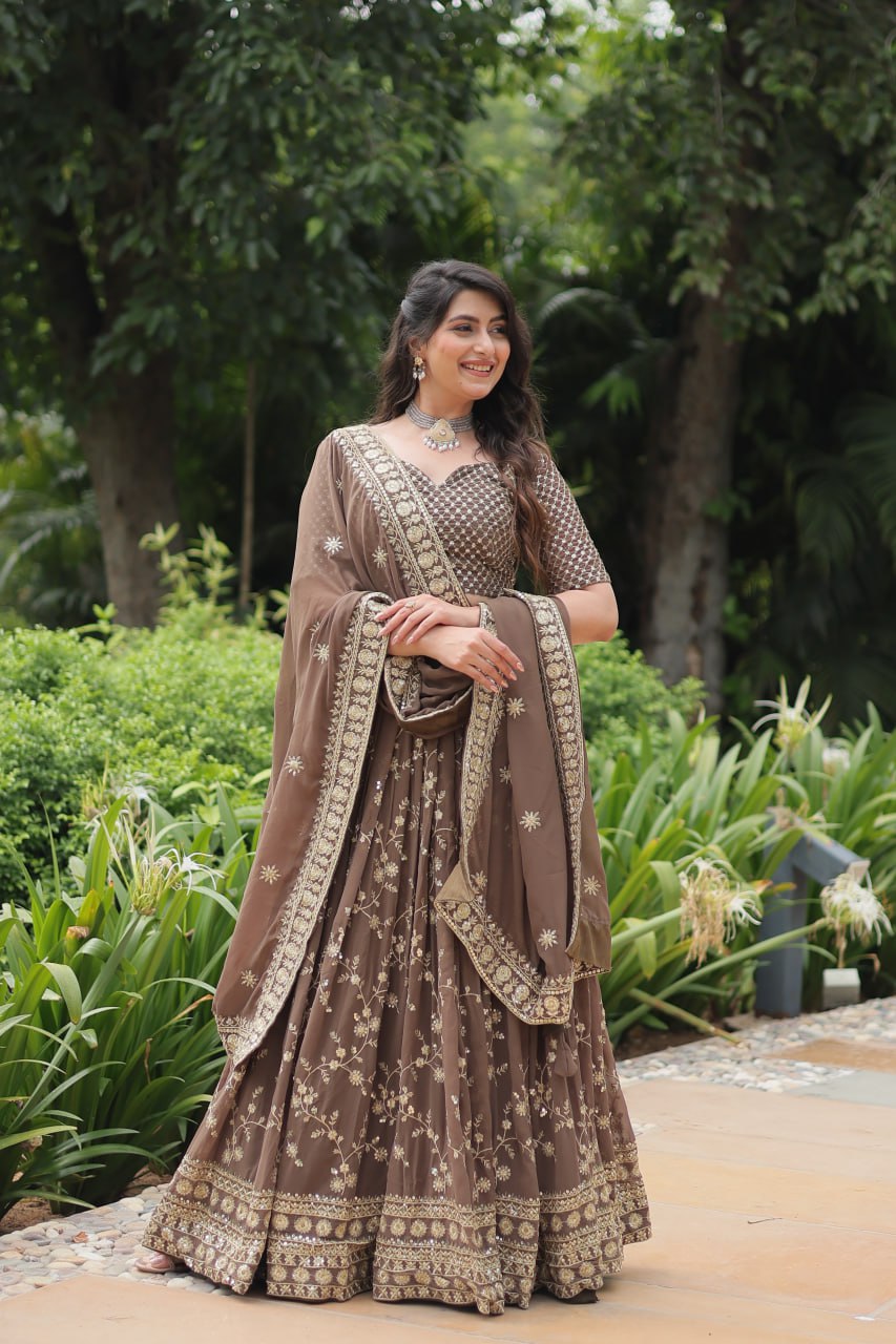 Lightweight Embroidered Lehenga for Festivities