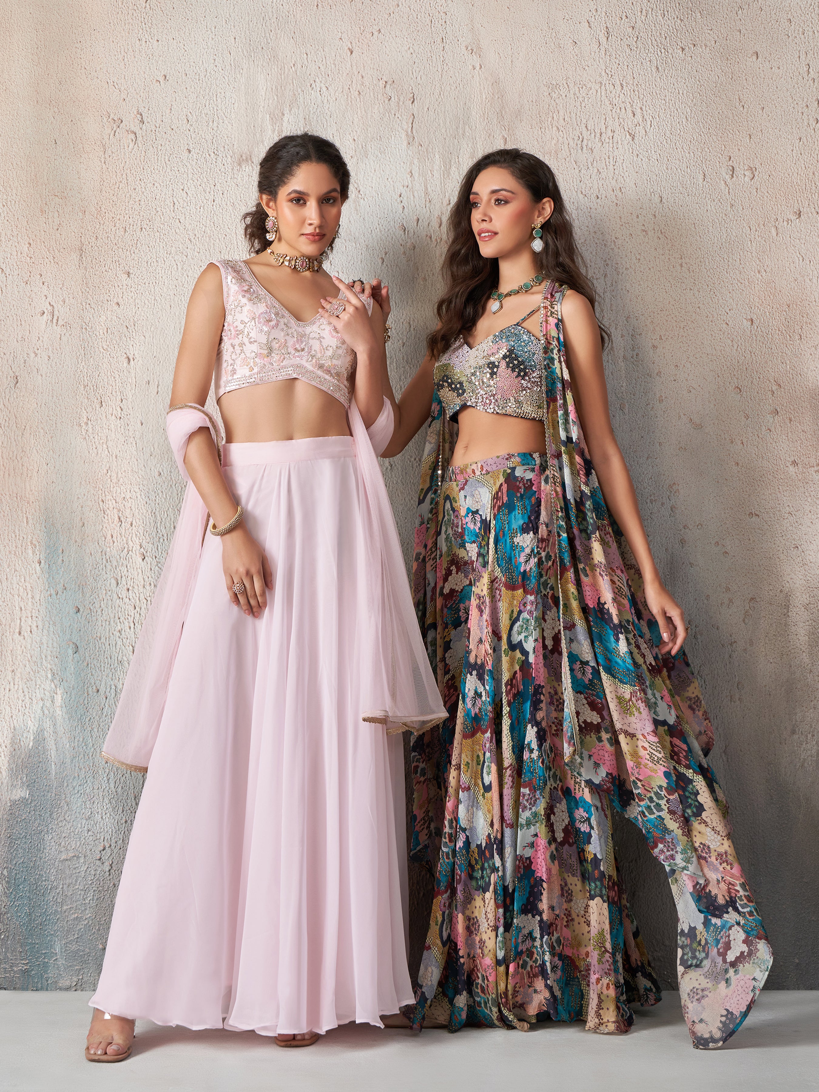 Light Pink Hand Wrok Lehenga