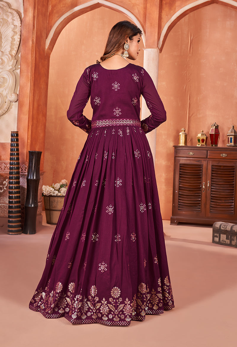 PlumArt SilkEmbroideredKurta
