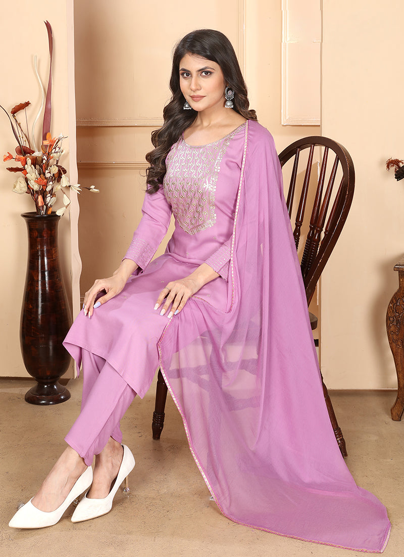 Baby PinkEmbroideredKurta