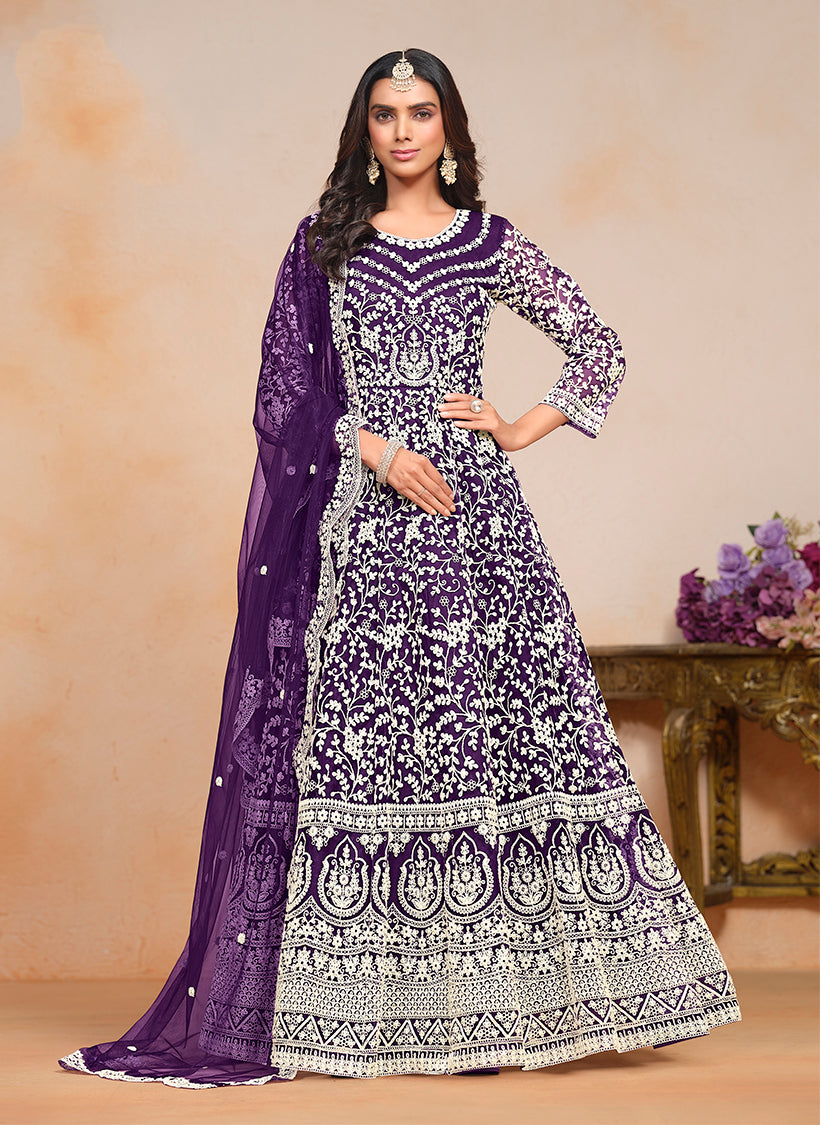 PurpleNetEmbroideredKurta