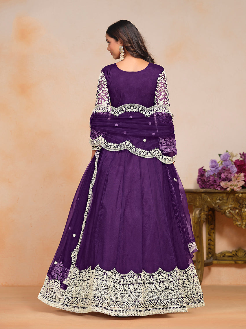 PurpleNetEmbroideredKurta