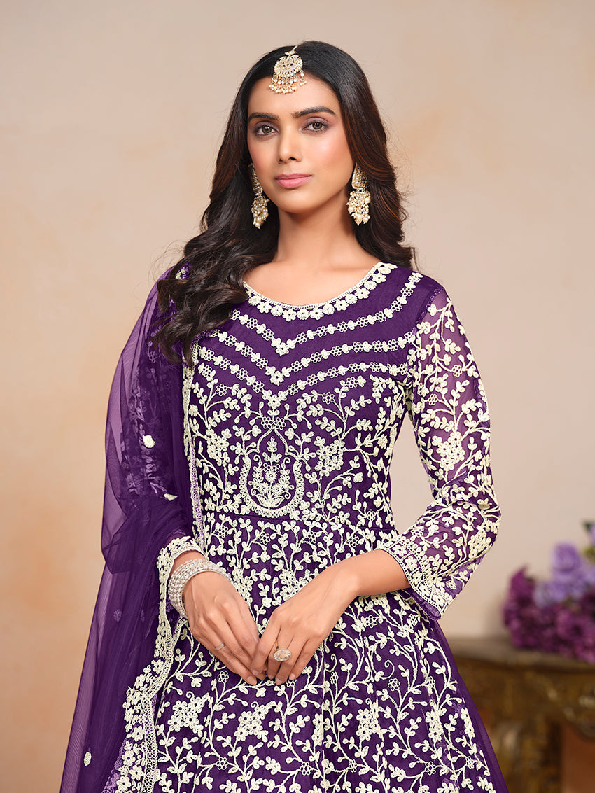 PurpleNetEmbroideredKurta