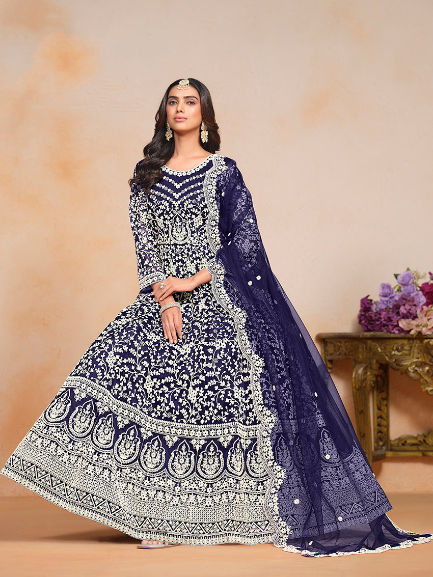 Navy-BlueNetEmbroideredKurta