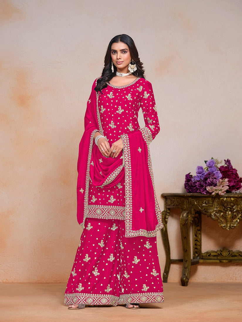Rani-PinkChiffonEmbroideredKurta