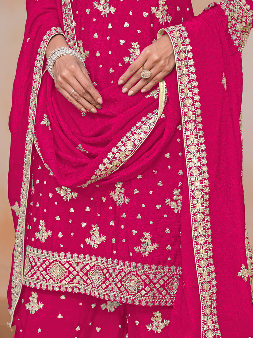 Rani-PinkChiffonEmbroideredKurta