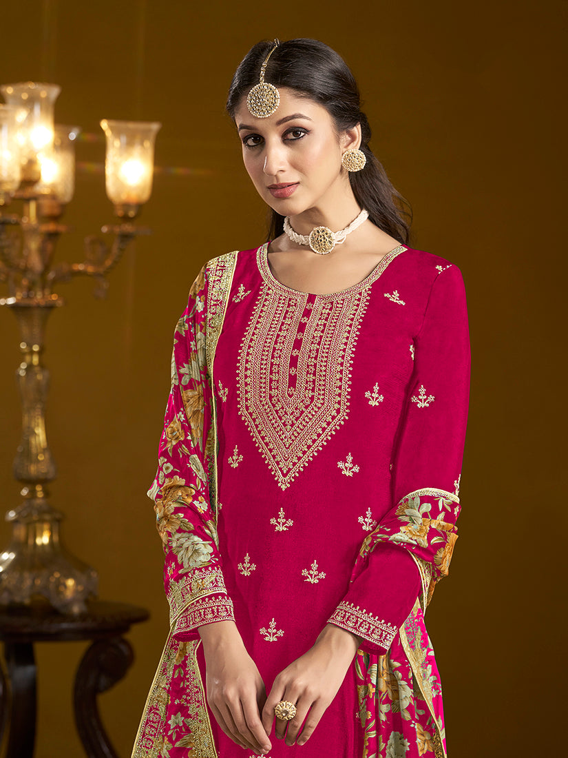 Rani-PinkChiffonEmbroideredKurta