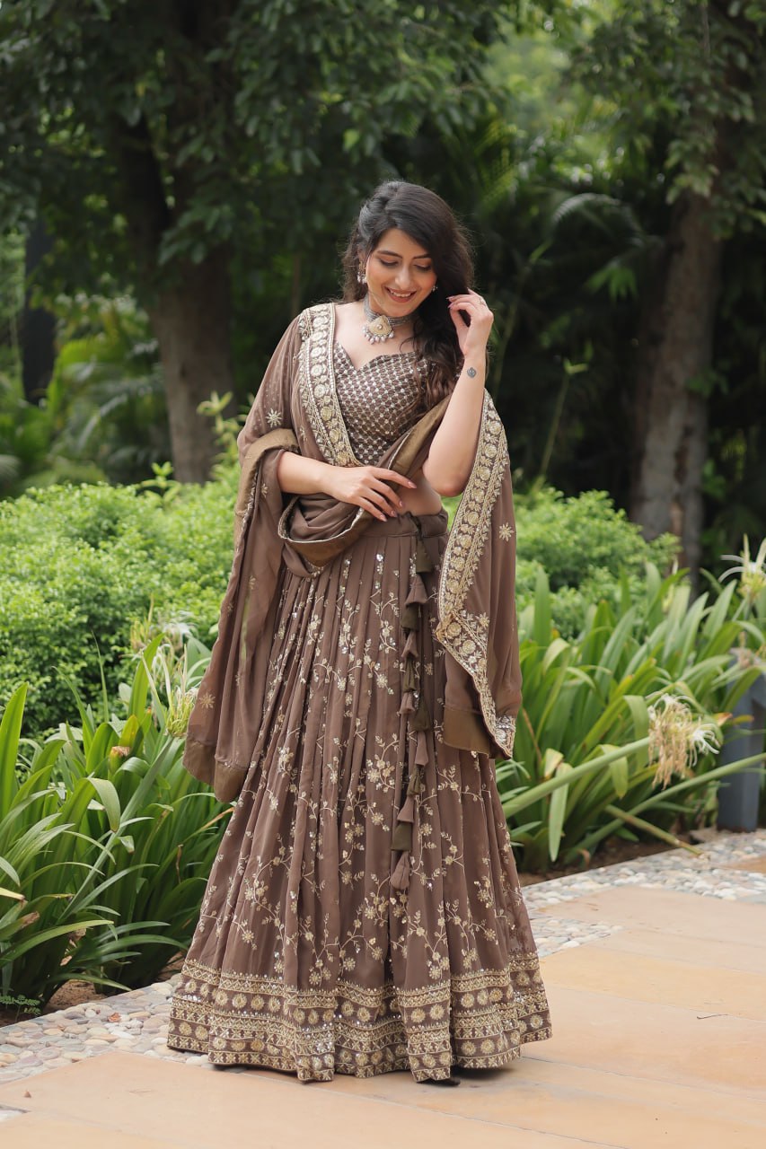 Lightweight Embroidered Lehenga for Festivities