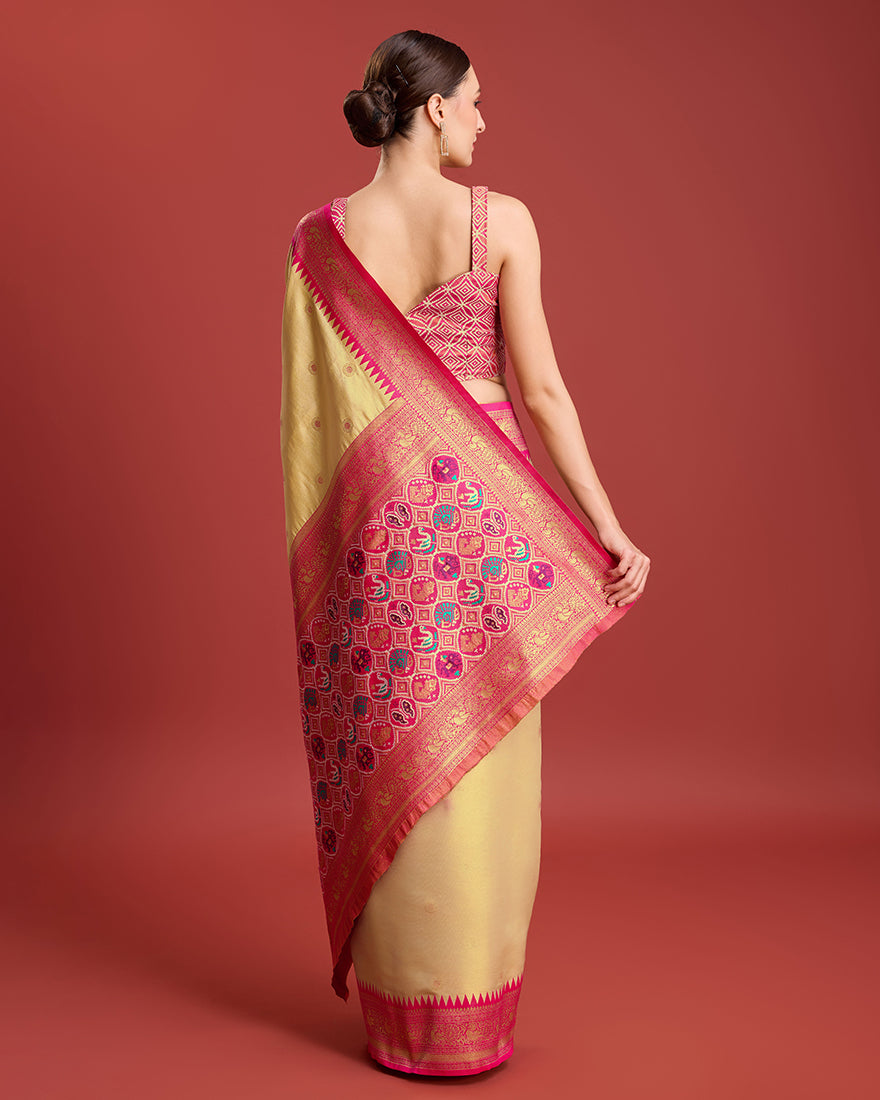 Beige Zari_Work Tissue