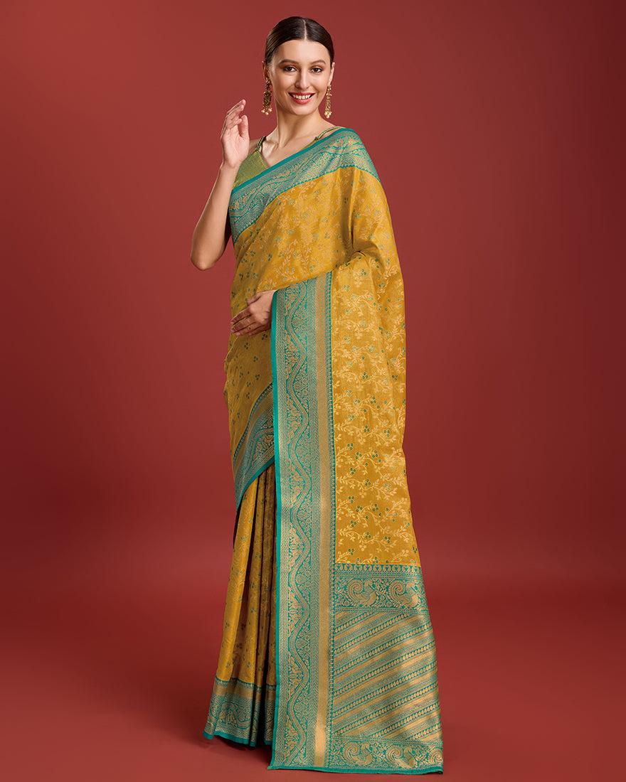 Beige Zari_Woven Tissue