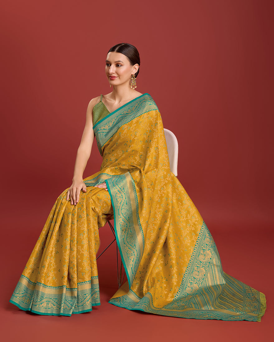 Beige Zari_Woven Tissue