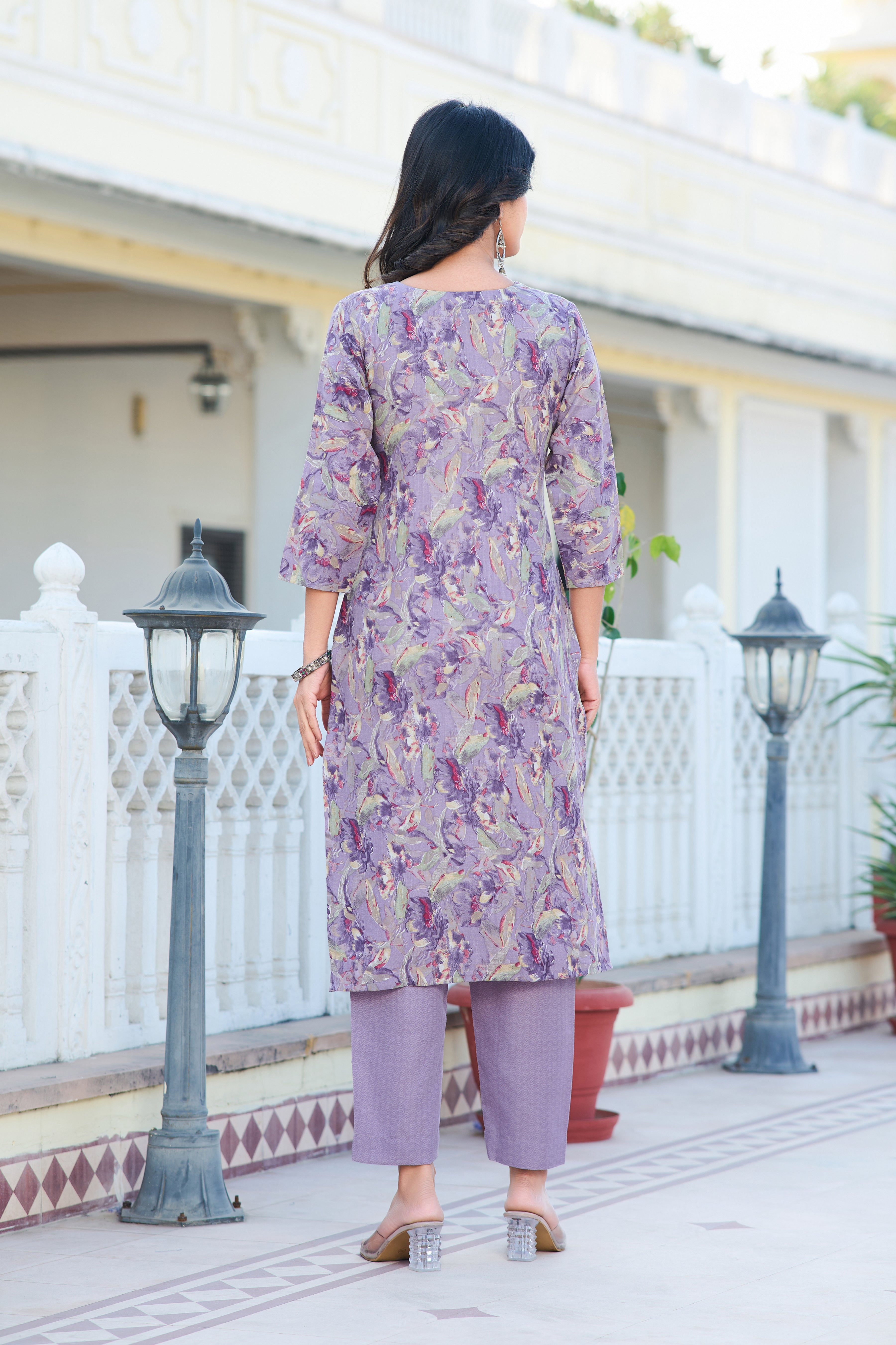 Women's Printed Cotton Fabric Straight Kurta, Pant Set.