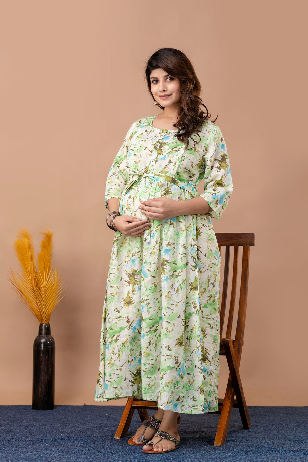 Off White Maternity Dress For Women