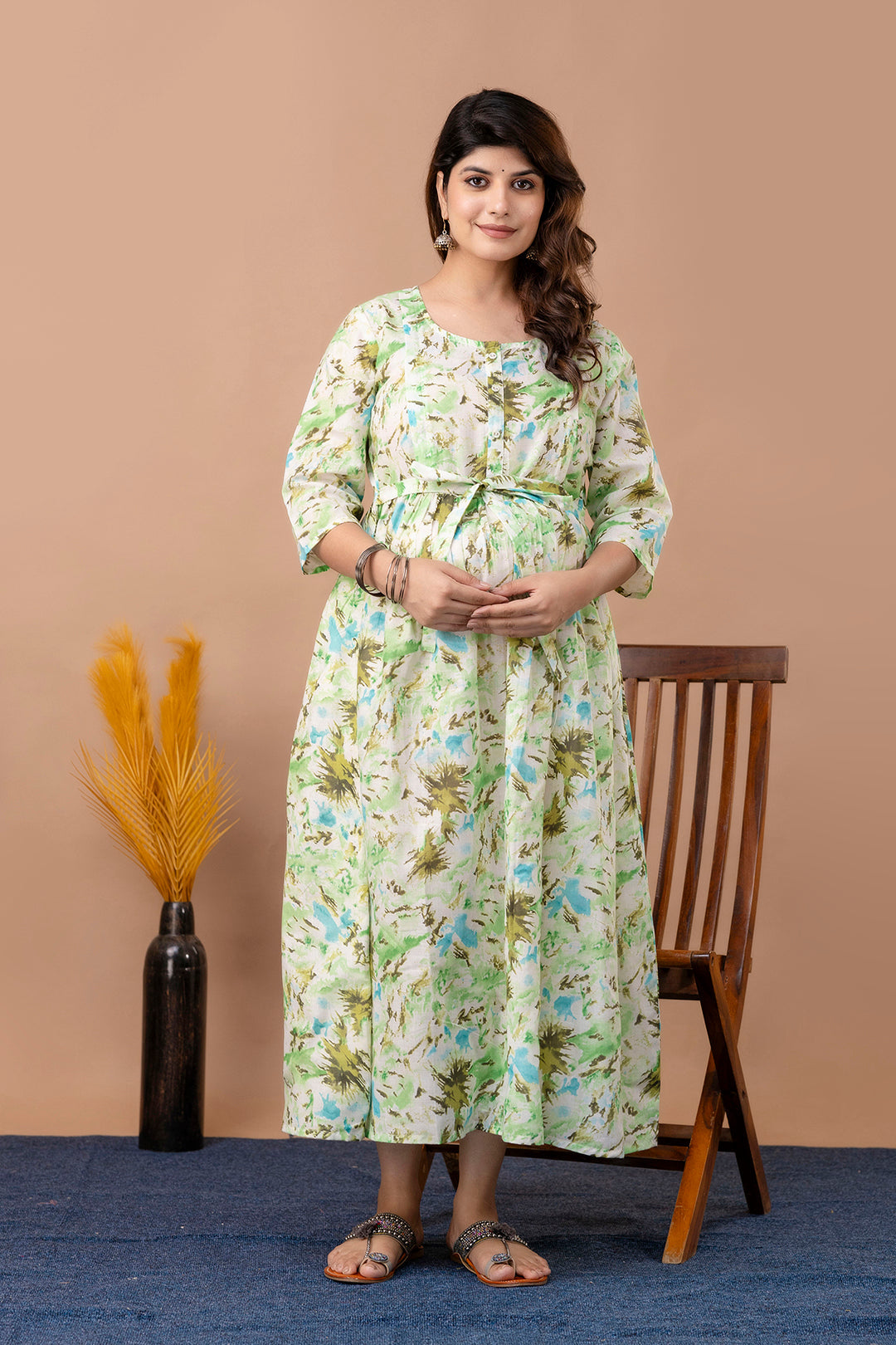 Off White Maternity Dress For Women