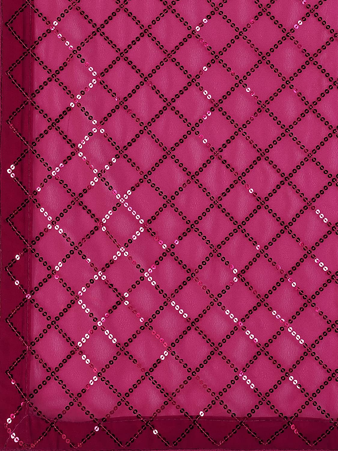 Solid Embellished Sequinned Pure Georgette Saree
