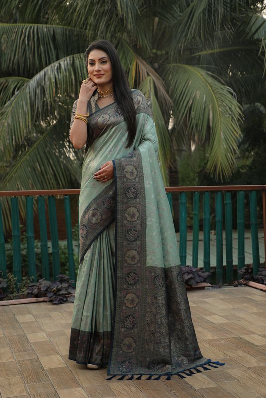 Blue Weaving Kanjivaram Designer Kanjivaram Silk Saree