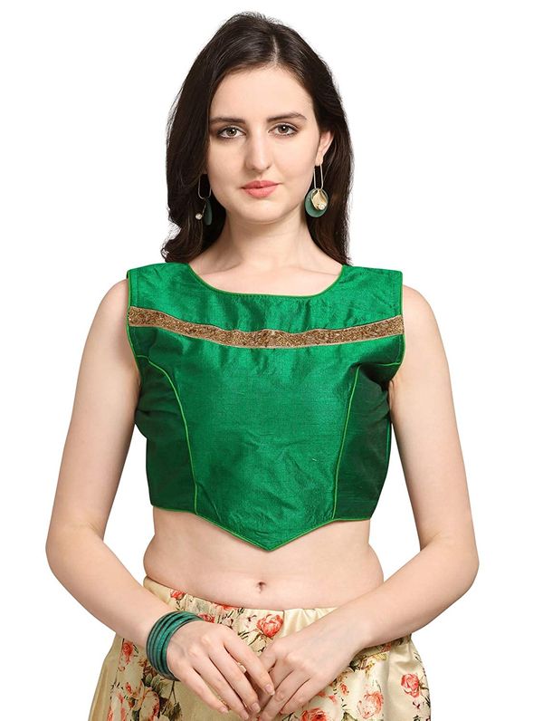 Ethnic Motifs Digital Print Shiney Satin Croptop Lehenga Choli With Blouse For Women and Girls