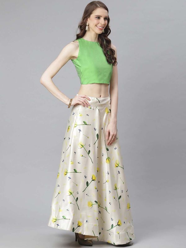 Digital Print Satin Silk Fabric Stitched Lehenga Choli With Jequared Blouse and Assami Silk Thread Work Dupatta For Women and Girls In Festive Party And Traditional Wear