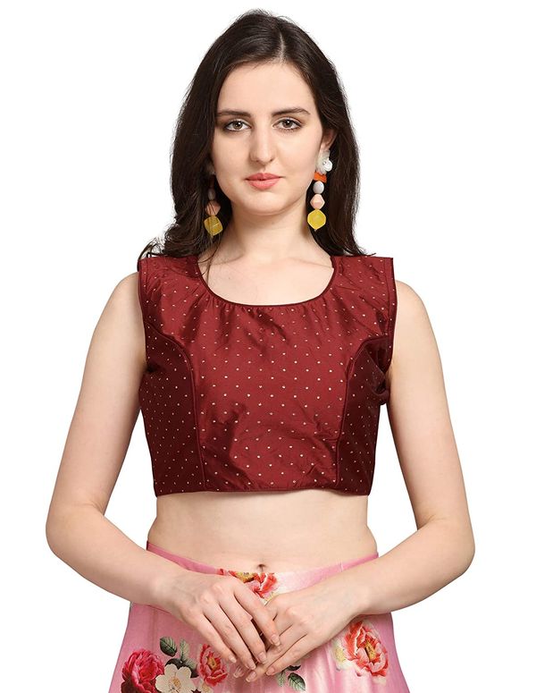 Bandhni Patola Type Digital Print Shiney Satin Croptop Lehenga Choli With Blouse For Women and Girls