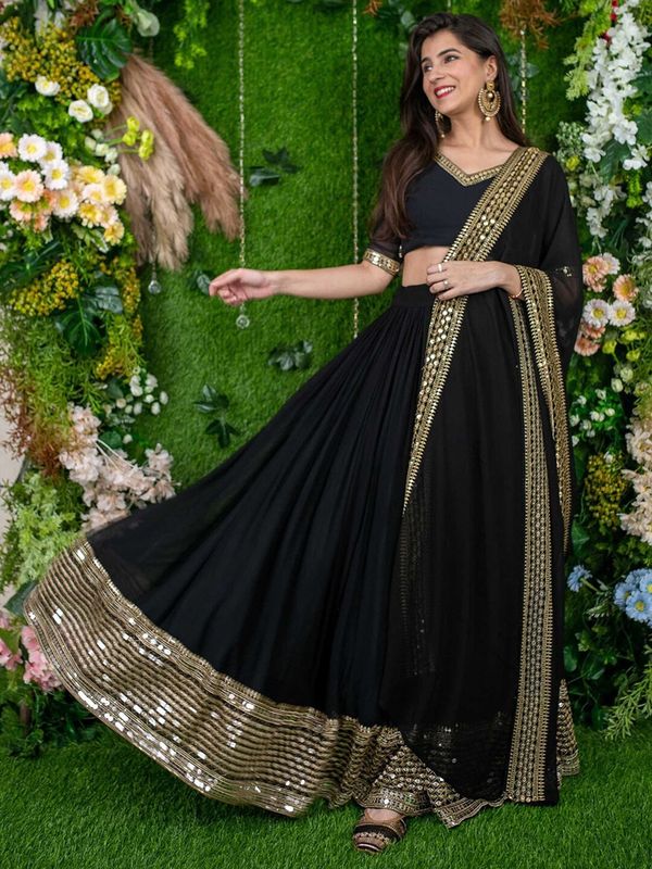 Thread With Sequince Embroidery Work