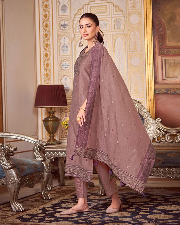 Violet Silk Blend Kurtas