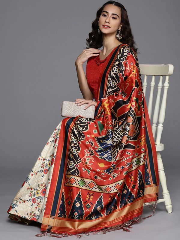 Digital Print Satin Silk Fabric Stitched Lehenga Choli With Jequared Blouse and Assami Silk Thread Work Dupatta For Women and Girls In Festive Party And Traditional Wear