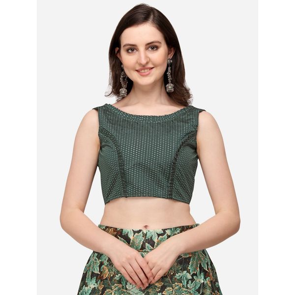 Digital Print Satin Silk Fabric Stitched Lehenga Choli With Jequared Blouse and Assami Silk Thread Work Dupatta For Women and Girls In Festive Party And Traditional Wear