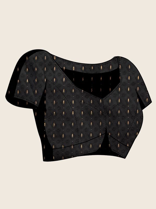 Black Designer Embroidery Work Georgette Saree
