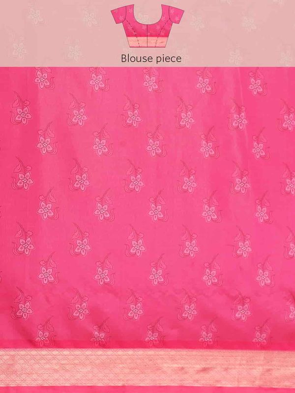 Beige Women's Kanjeewaram Digital Printed Saree