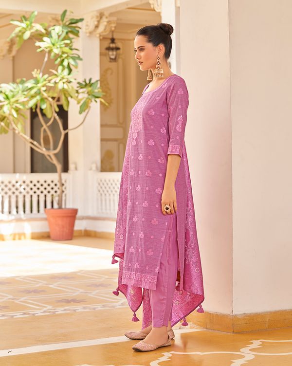 Pink Silk Blend Kurtas
