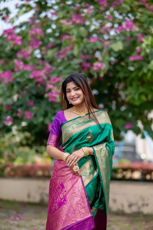 Rama Wevon Jari Designer Tussar Silk Saree