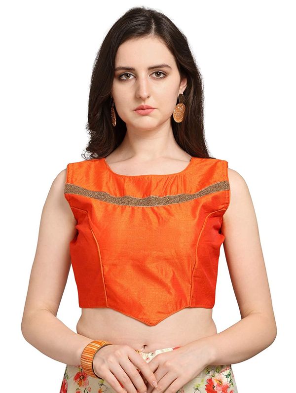 Bandhni Patola Type Digital Print Shiney Satin Croptop Lehenga Choli With Blouse For Women and Girls