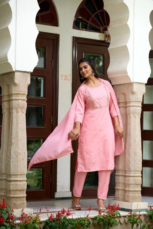 Yellow Chanderi Straight Kurta