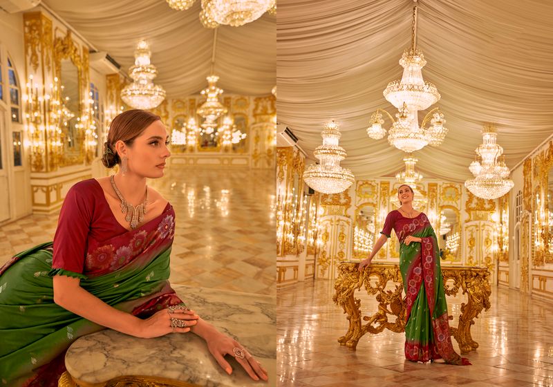 Green Weaving Designer Banarasi Silk Saree