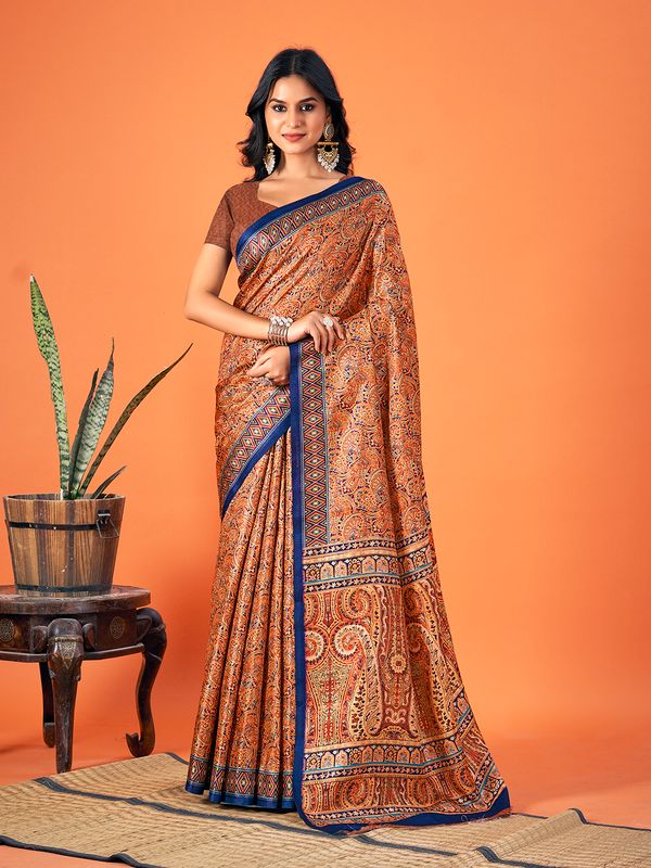 Multy Designer Printed Pashmina Saree